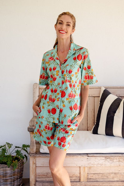 Short Set | Pomegranate | 100% Indian Cotton