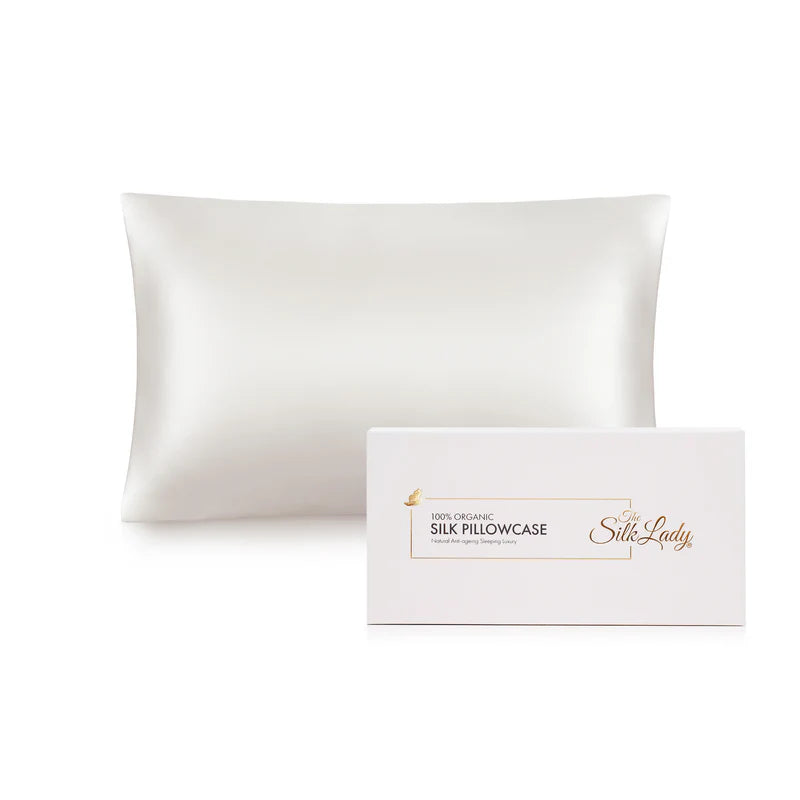Organic  Silk Pillow Case  Ivory - 70x45cm