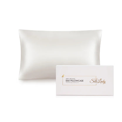 Organic  Silk Pillow Case  Ivory - 70x45cm
