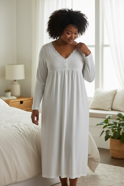 Faye Nightie | 100% Cotton Knit