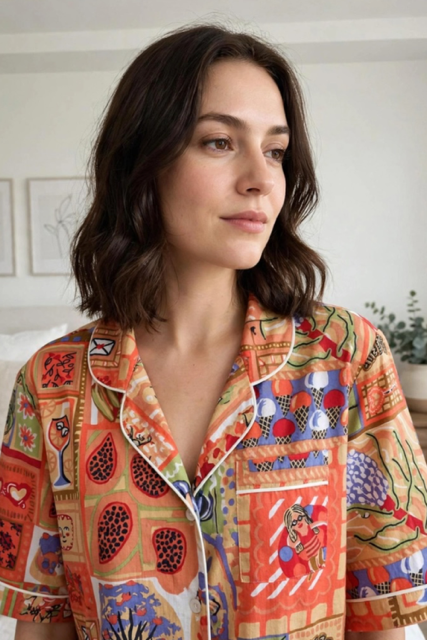 Classic Short Sleeve Sleepshirt | Coral Fun 100% Cotton