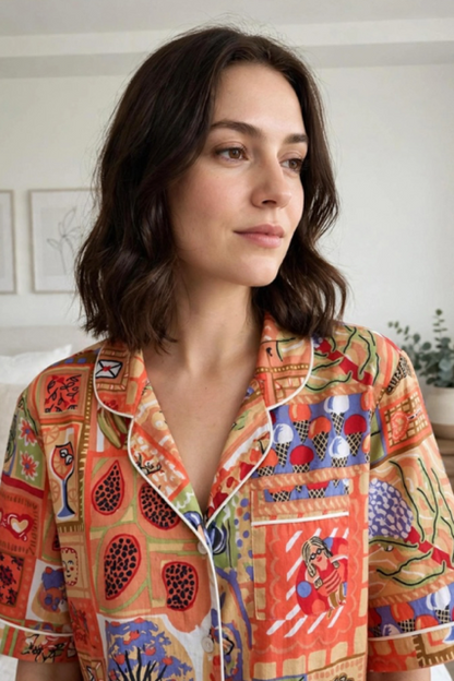 Classic Short Sleeve Sleepshirt | Coral Fun 100% Cotton