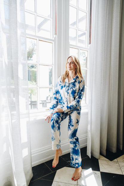 Long Sleeve Top & Long Pant | Moonlight Floral | 100% Rayon