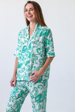 Load image into Gallery viewer, Green Paisley - Short Sleeve Top &amp; Long Pant
