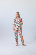 Load image into Gallery viewer, Coral Summer Leaves - Short Sleeve Top &amp; Long Pant
