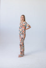 Load image into Gallery viewer, Coral Summer Leaves - Short Sleeve Top &amp; Long Pant
