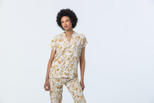 Load image into Gallery viewer, Cornflower Classic Rayon Pjs - Short Sleeve Mandarin Top &amp; Long Pant
