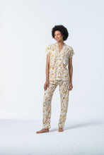 Load image into Gallery viewer, Cornflower Classic Rayon Pjs - Short Sleeve Mandarin Top &amp; Long Pant
