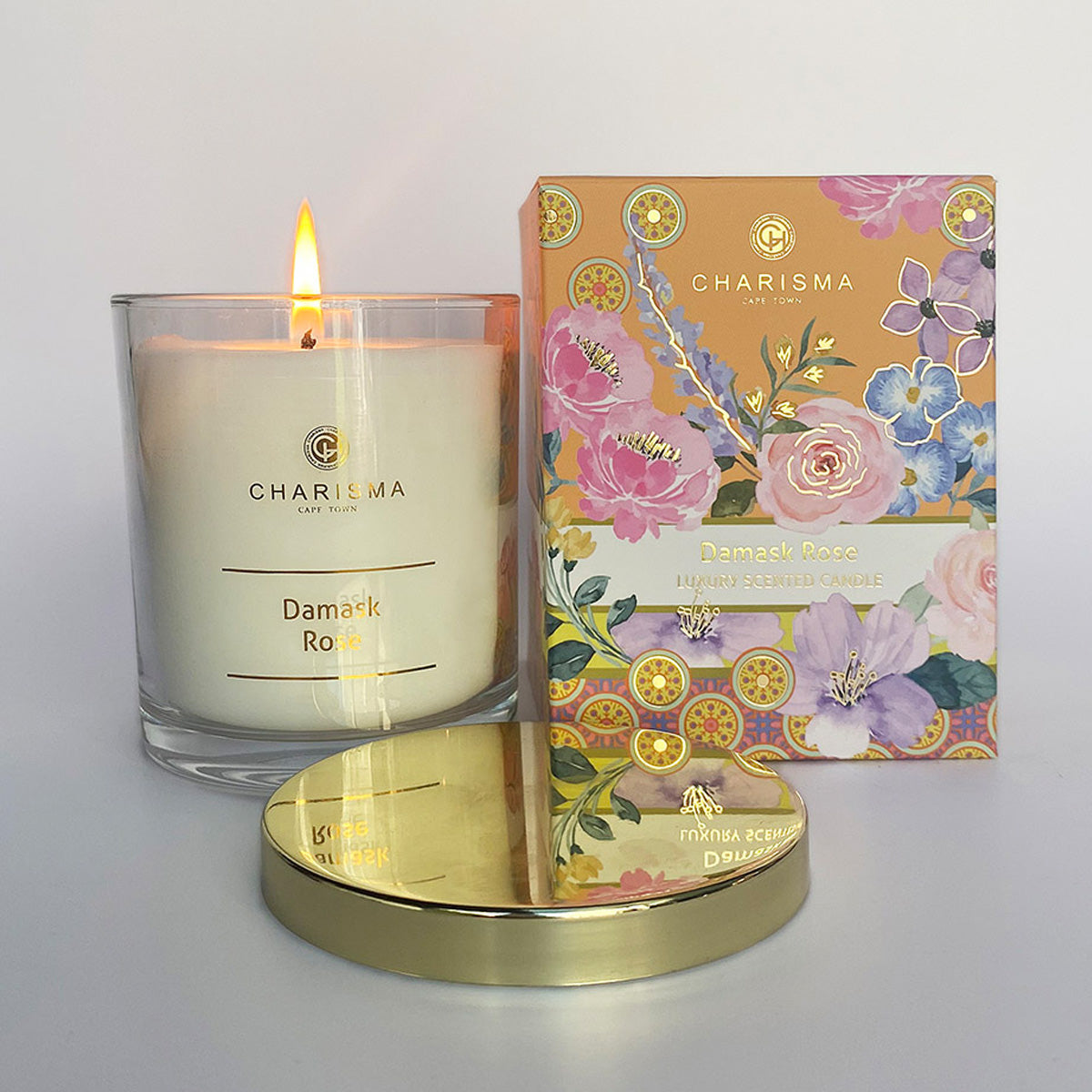 Damask Rose Luxury Scented Candle