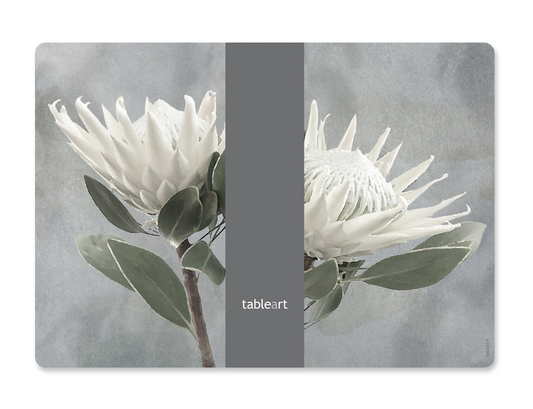 Placemats Rectangle | Double White King Protea