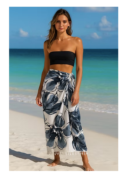 Sarong | Grey Floral
