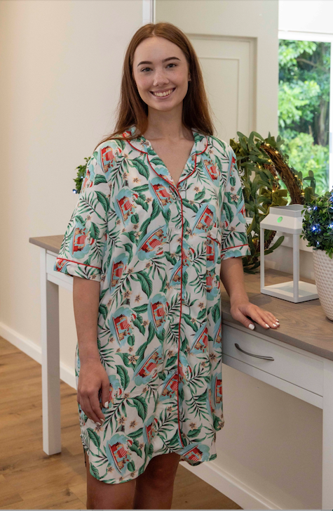 Short Sleeve Sleepshirt | Christmas Fun | 100% Rayon