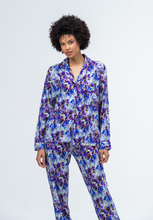 Load image into Gallery viewer, Purple Floral Classic Rayon Pjs - Long Sleeve Top &amp; Long Pant
