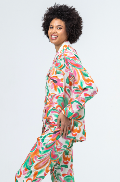 Long Sleeve Top & Pant | Kaleidoscope | 100% Rayon