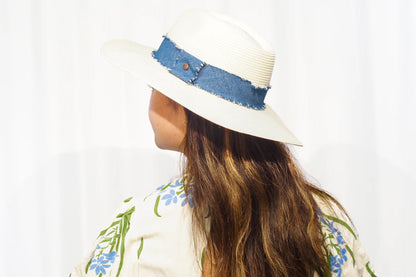 Tau Collection | Azure Fedora Off White