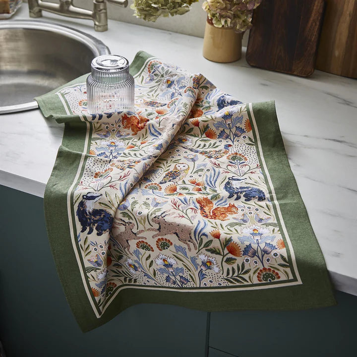 Black Thorn Tea Towel