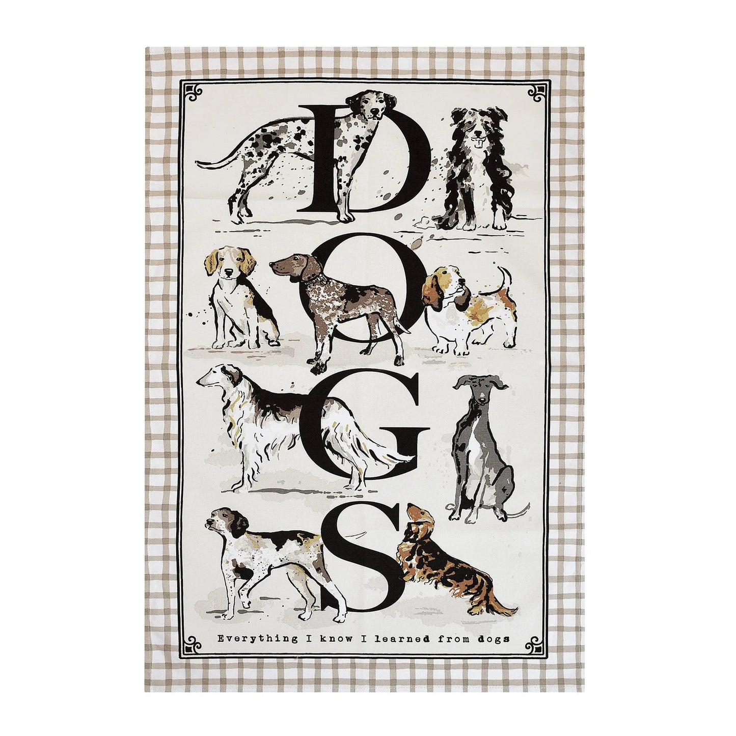 County Dogs Tea Towel