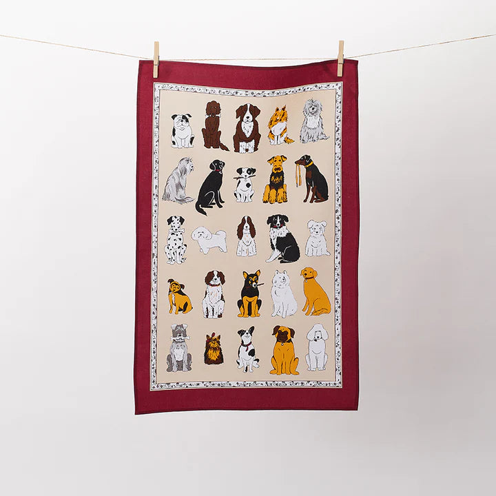 Dogs Galore Tea Towel Cotton