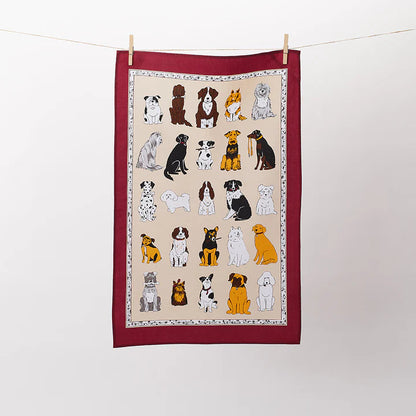 Dogs Galore Tea Towel Cotton