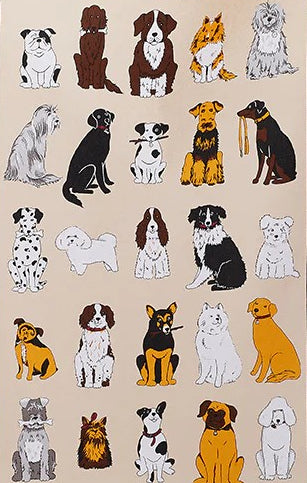 Dogs Galore Tea Towel Cotton