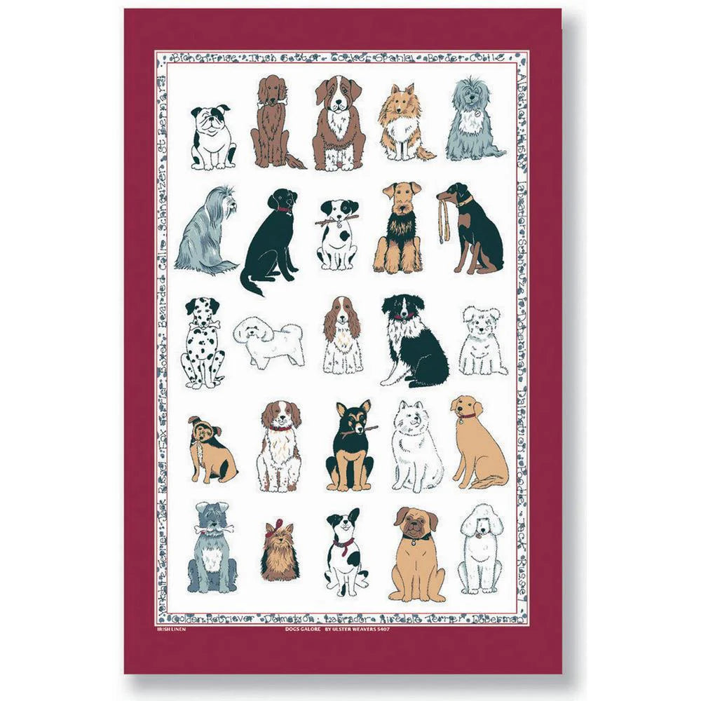 Dogs Galore Tea Towel Cotton