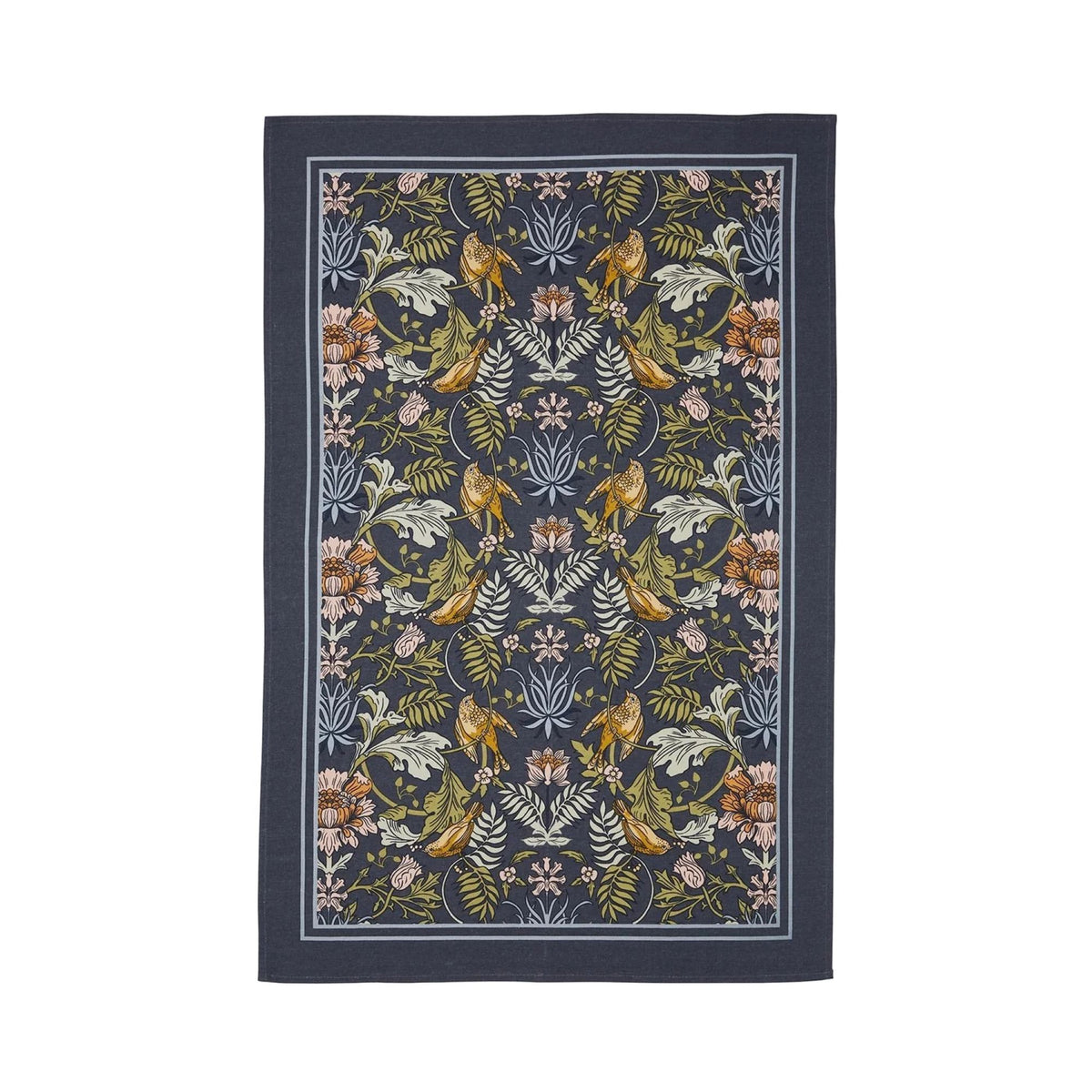 Finch and Flower Tea Towel