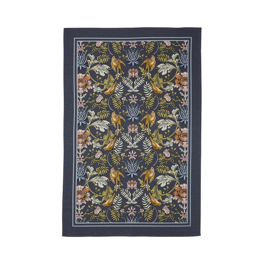 Finch and Flower Tea Towel
