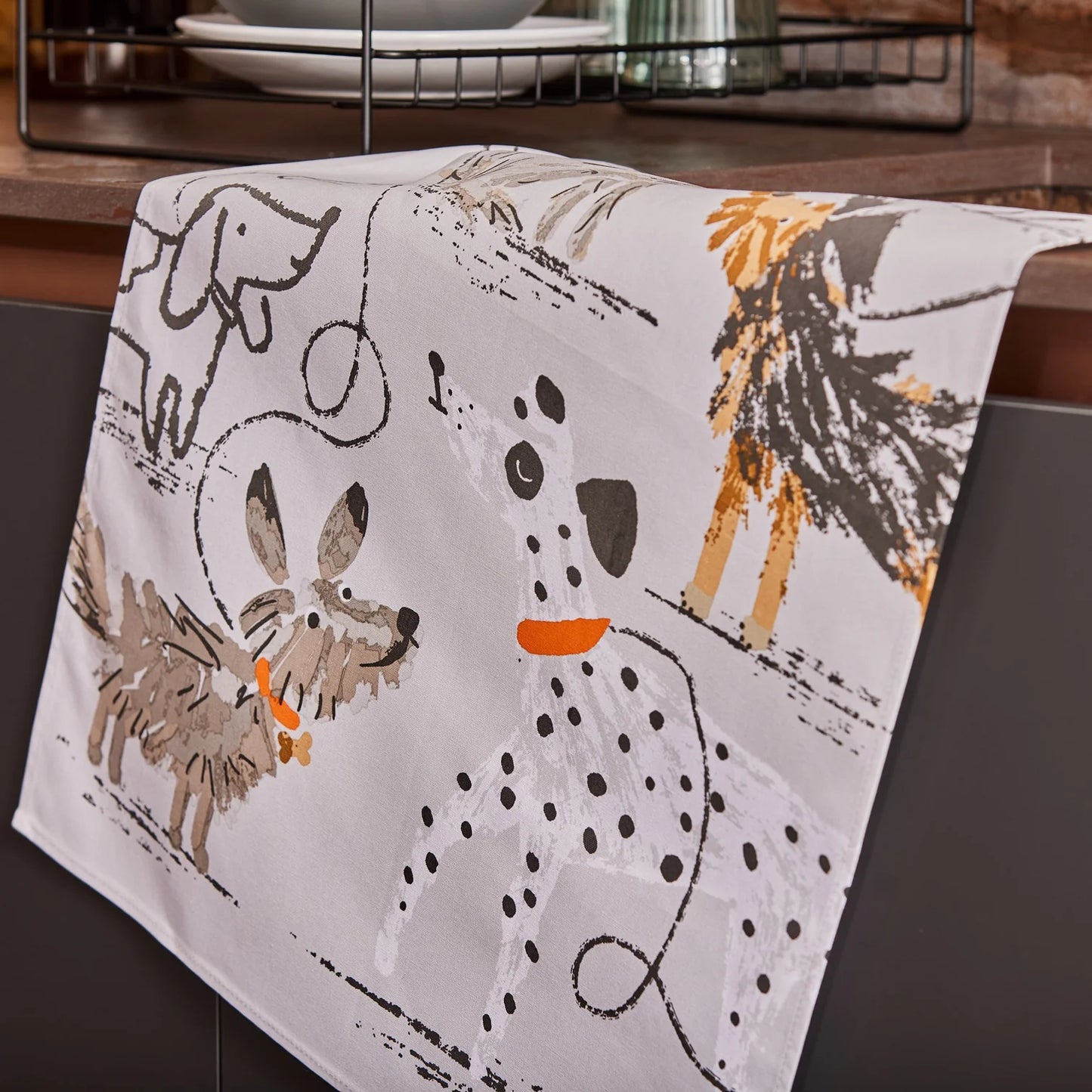 Dogs Days Tea Towel