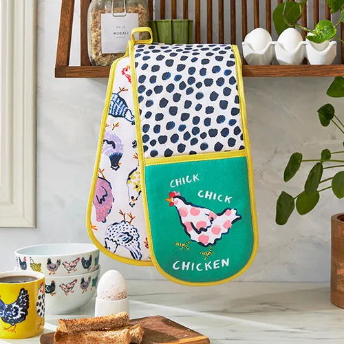 Chic Chicken Double Oven Gloves