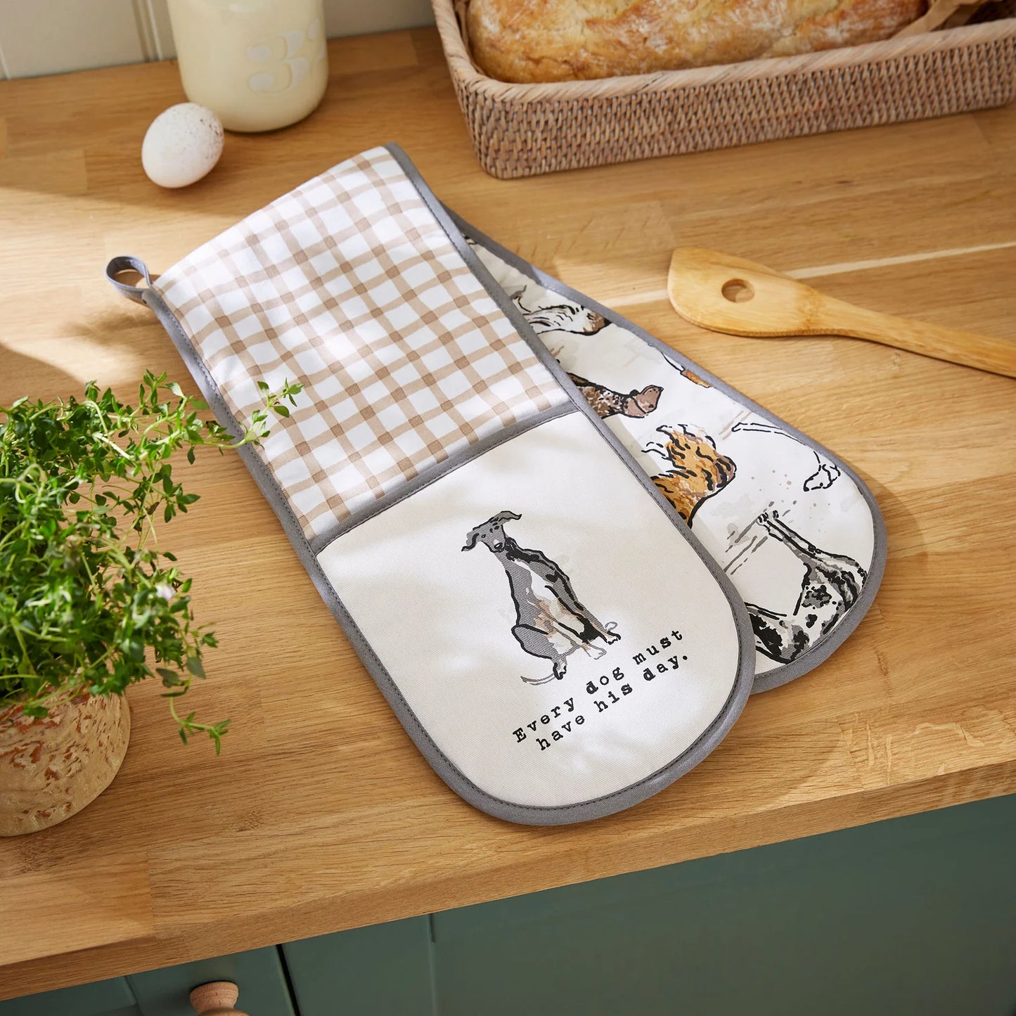 Country Dogs Double Oven Gloves