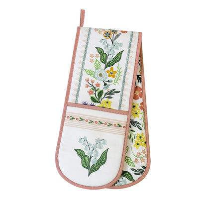 Petals and Prose Double Oven Gloves