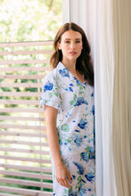 Load image into Gallery viewer, Sleeping Softly Collection - Blue &amp; Sage Floral - 100% Rayon Short Sleeve Top &amp; Ankle Length Pant
