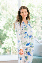 Load image into Gallery viewer, Sleeping Softly Collection - Blue &amp; Sage Floral - 100% Rayon Long Sleeve Top &amp;  Pant
