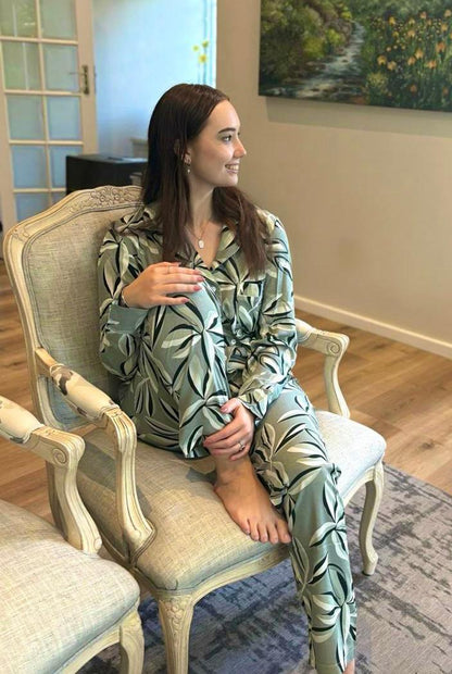 Long Sleeve Top & Pant | Sage Leaf | 100% Rayon