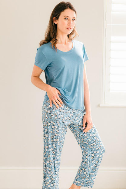 Short Top & Long Pant | Daisy Printed