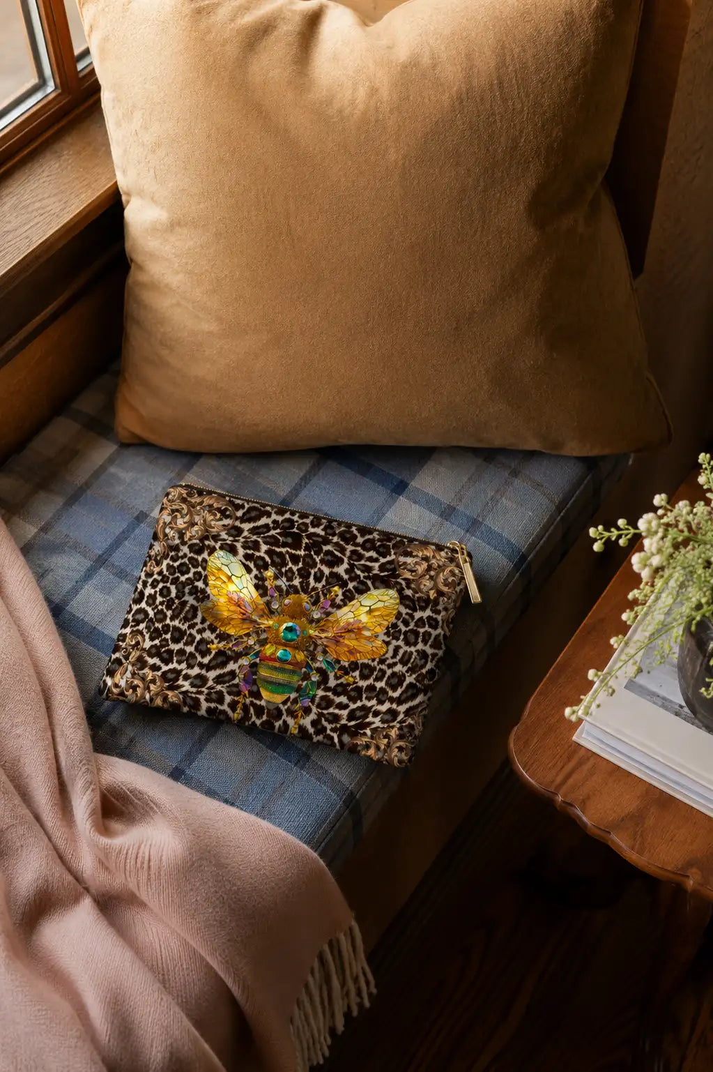 Bee and Butterfly | Cosmetic Pouch 16 x 21 cm