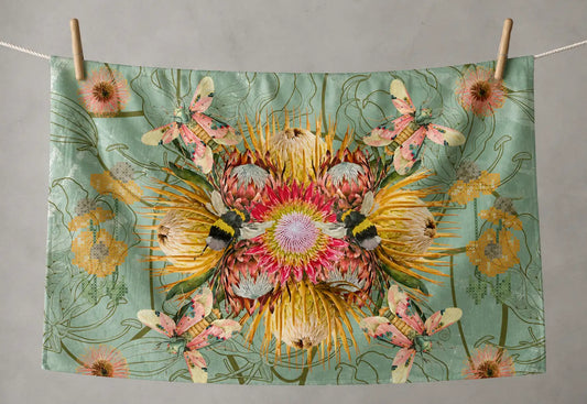 The Protea Bouquet | Tea Towel 64 x 44 cm