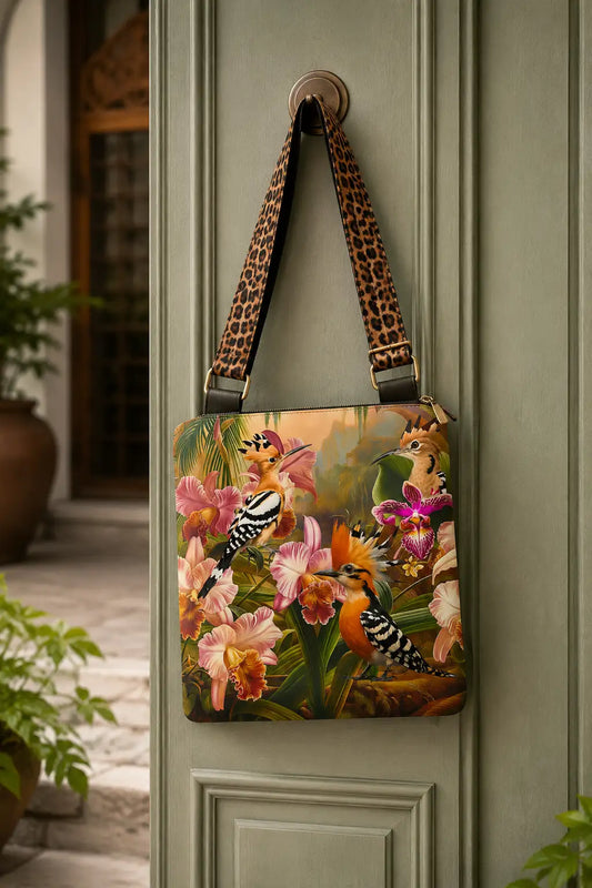 Vintage Hoopoe | Cross Body Bag | 21 x 21 cm