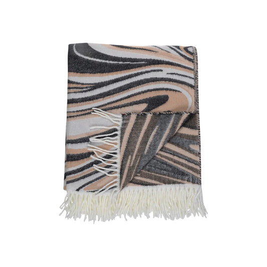 Bella Vita Oil on Water Throw | Black/Clay
