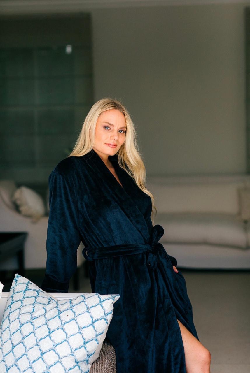 Waltz Gown | Navy Plush Fleece