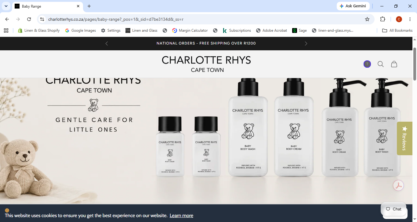 Charlotte Rhys Baby Range