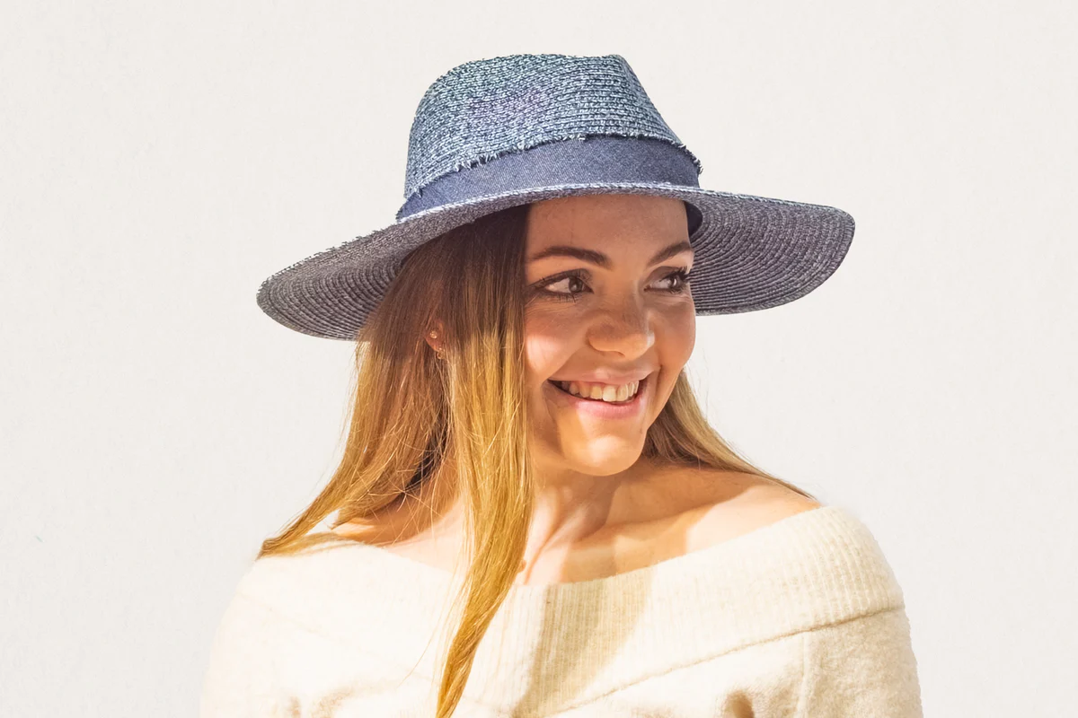Azure Fedora Navy white