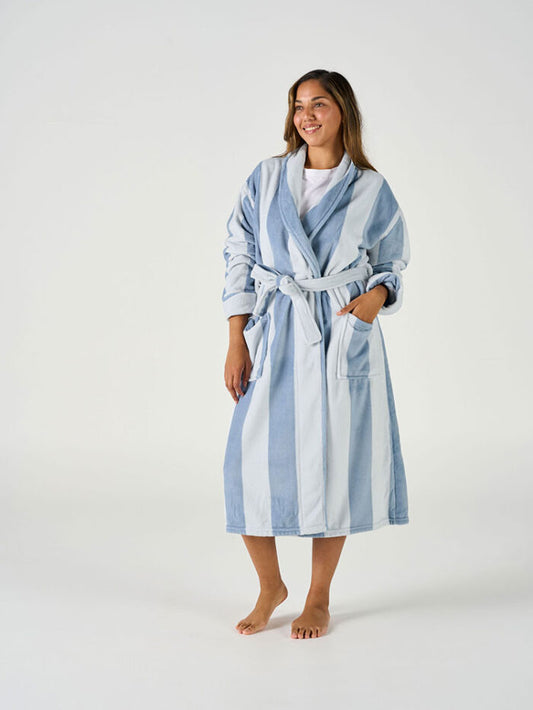 Plush Fleece Gown| Cornflower