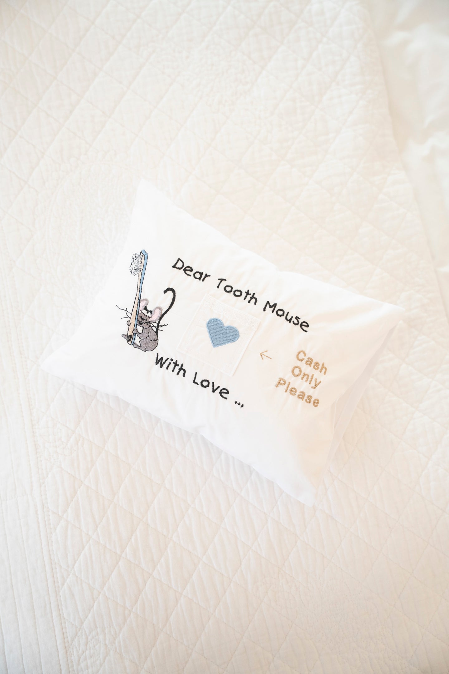 Dear Tooth Mouse | Blue Heart – Linen and Glass