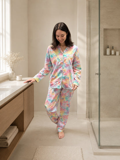 Classis PJ| Long Sleeve Top and Pants | Candy Floss | 100% Cotton Flannel