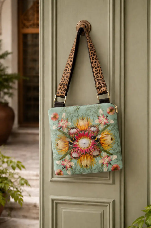 The Protea Bouquet | Cross Body Bag 21 x 21 cm