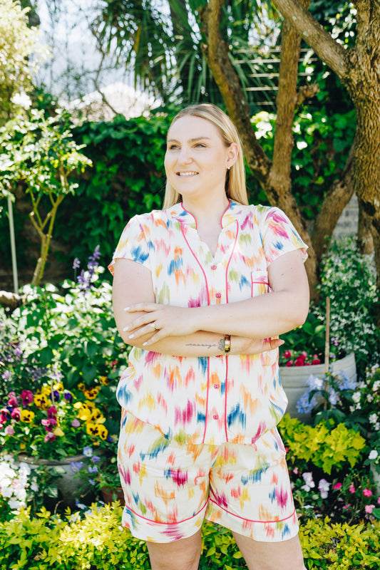 Short Set | Paint Splat | 100% Rayon