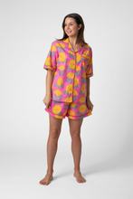 Load image into Gallery viewer, Pink Dandelions Classic Indian Cotton Pjs - Short Sleeve Top and Long Pant
