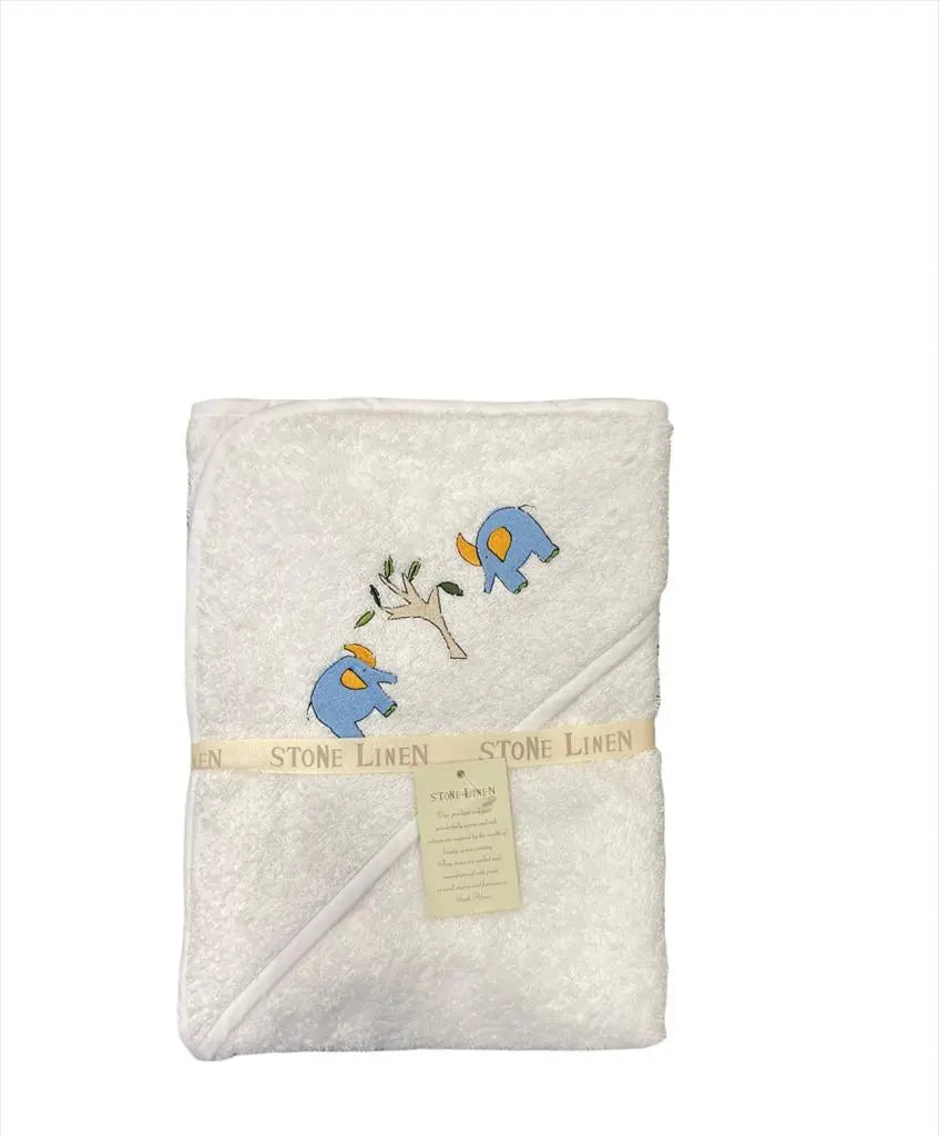 Baby Hooded Cotton Towel - Elephant