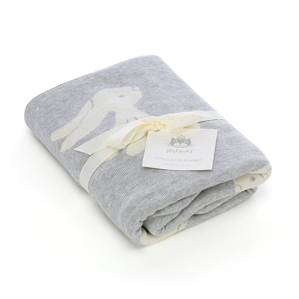 Bashful Silver Bunny Blanket